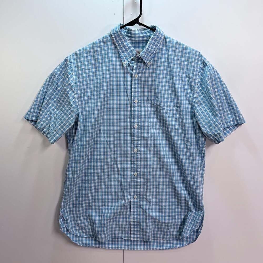 Brooks Brothers Red Fleece Men's Plaid Short Sleeve Button-Down Shirt